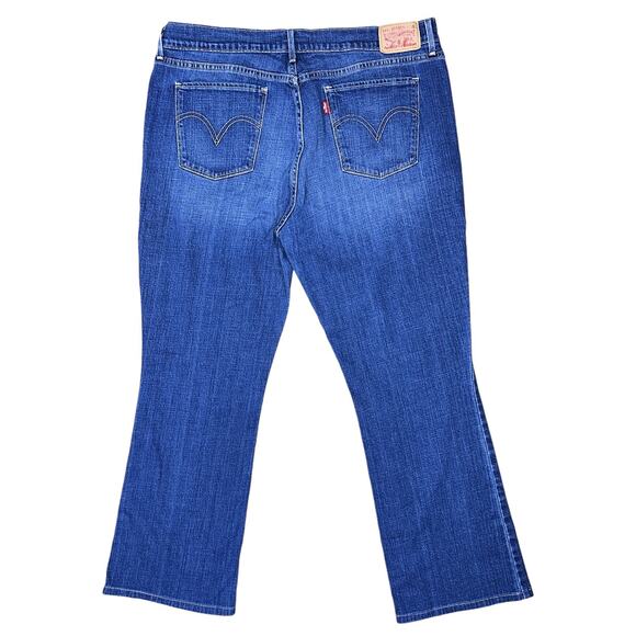 Levi's 515 Mid-Rise Bootcut Dark Wash Jeans Size 14 (34X28) - Picture 4 of 6